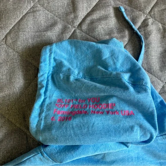 Baseball Lifestyle 101 Off Field Hoodie Men’s Small Blue Pink Lightweight - Picture 7 of 12